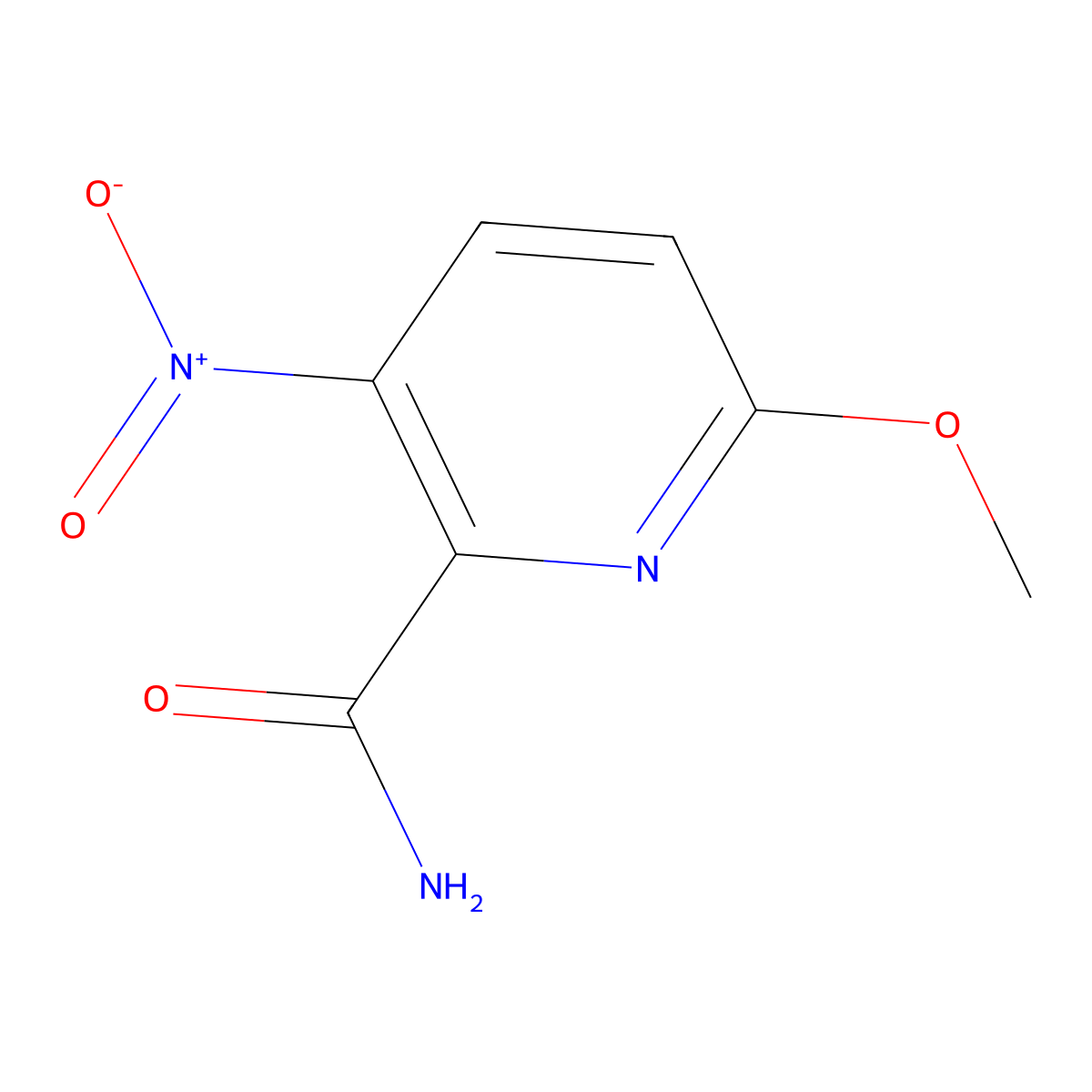 6-Methoxy-3-nitropyridine-2-carboxamide molecular structure, CAS 1314960-41-2