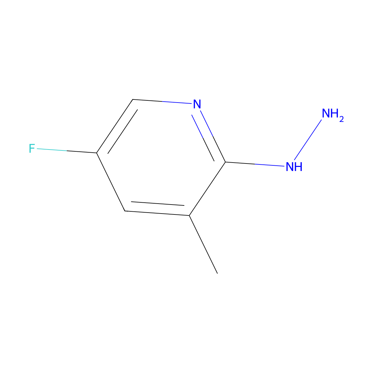 5-Fluoro-2-hydrazinyl-3-methylpyridine molecular structure, CAS 1314960-42-3