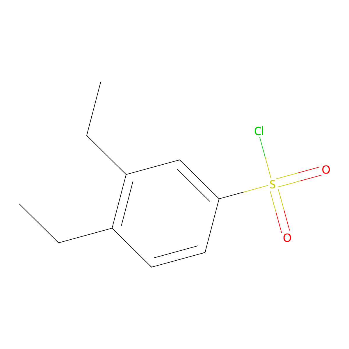 3,4-Diethylbenzene-1-sulfonyl chloride molecular structure, CAS 1314960-90-1
