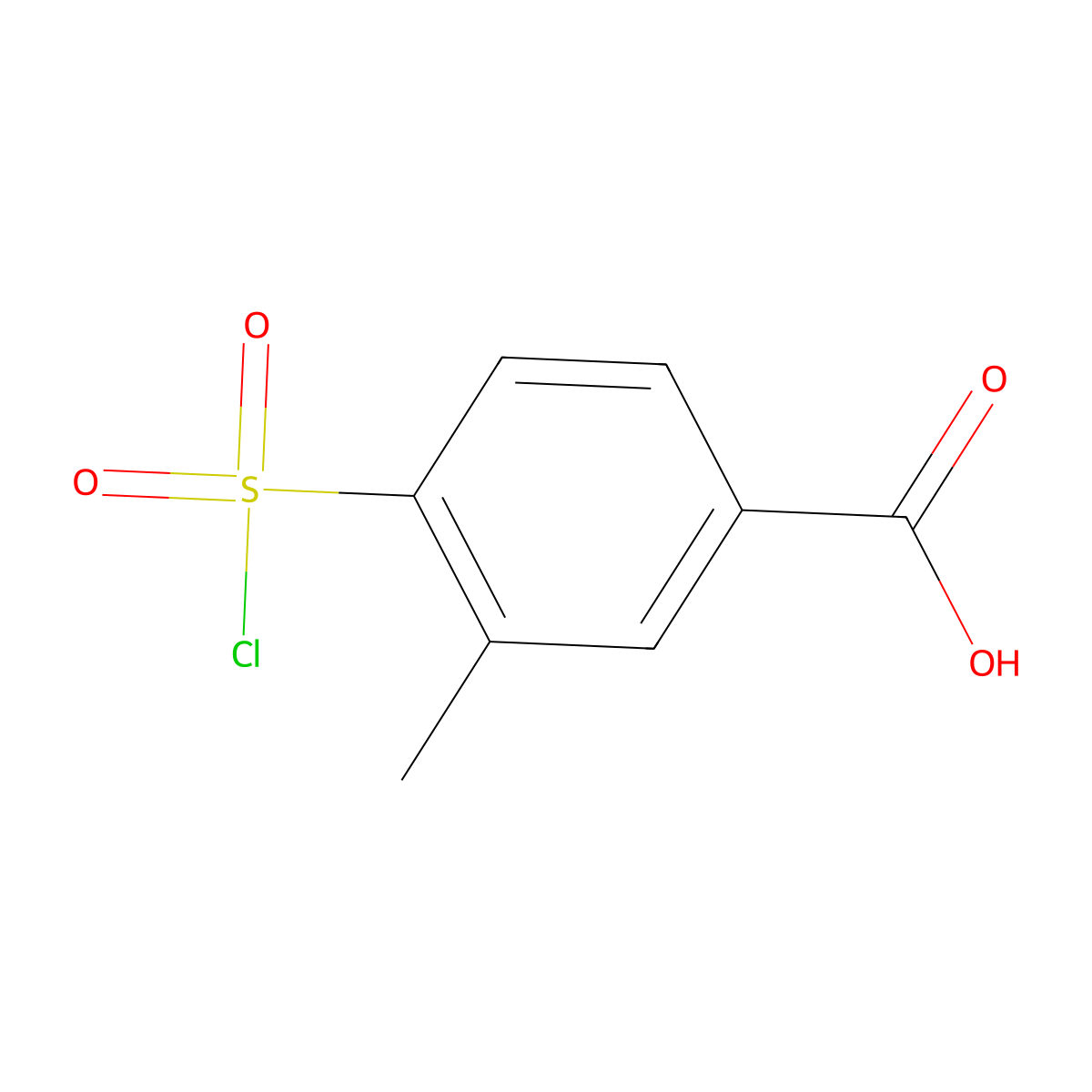 4-(Chlorosulfonyl)-3-methylbenzoic acid molecular structure, CAS 1314960-92-3