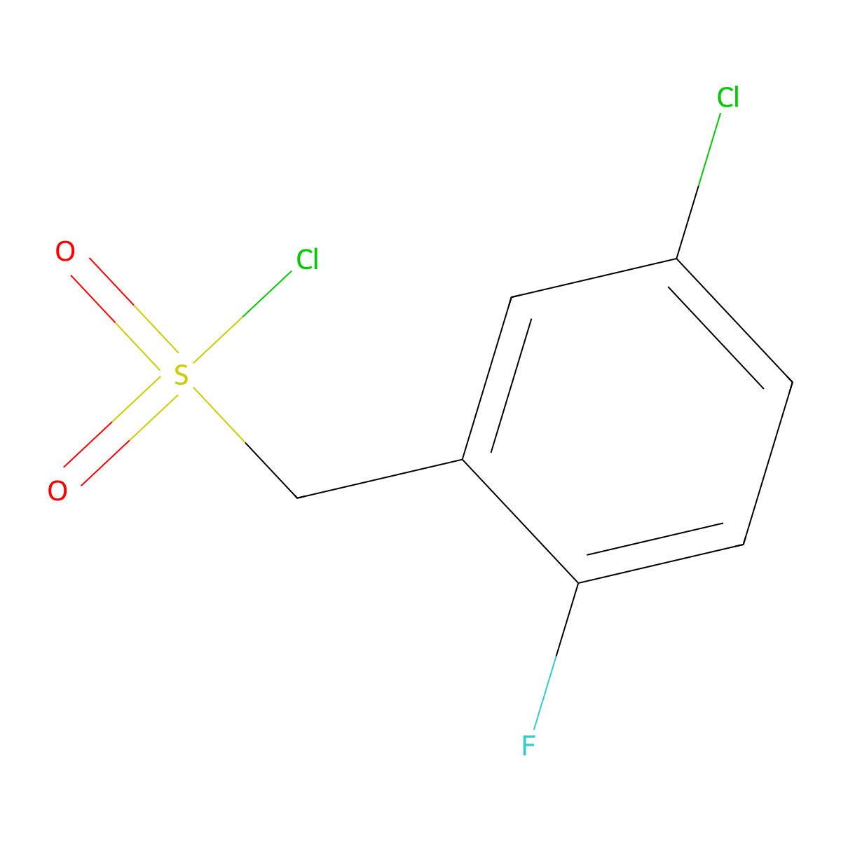 (5-Chloro-2-fluorophenyl)methanesulfonyl chloride molecular structure, CAS 1314961-07-3
