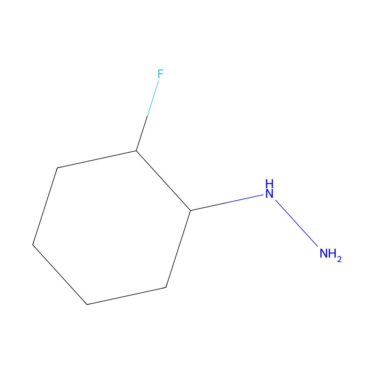 (2-Fluorocyclohexyl)hydrazine molecular structure, CAS 1314961-12-0