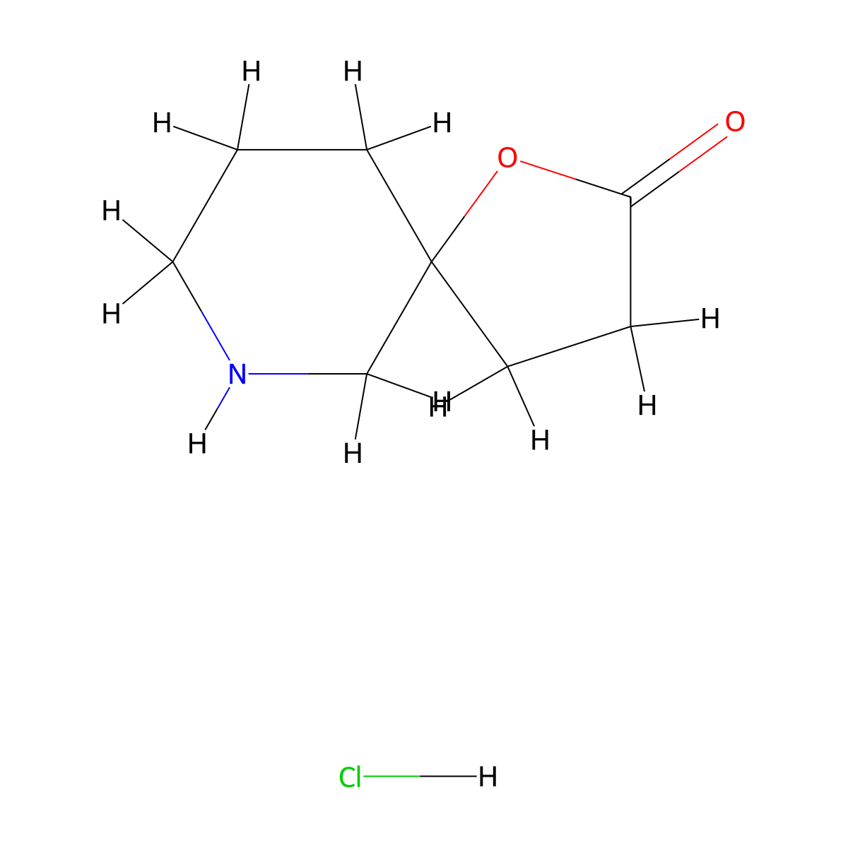 1-Oxa-7-azaspiro[4.5]decan-2-one hydrochloride molecular structure, CAS 1314961-56-2