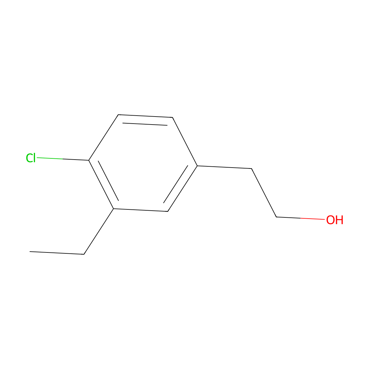 4-Chloro-3-ethylphenethyl alcohol molecular structure, CAS 1314961-61-9