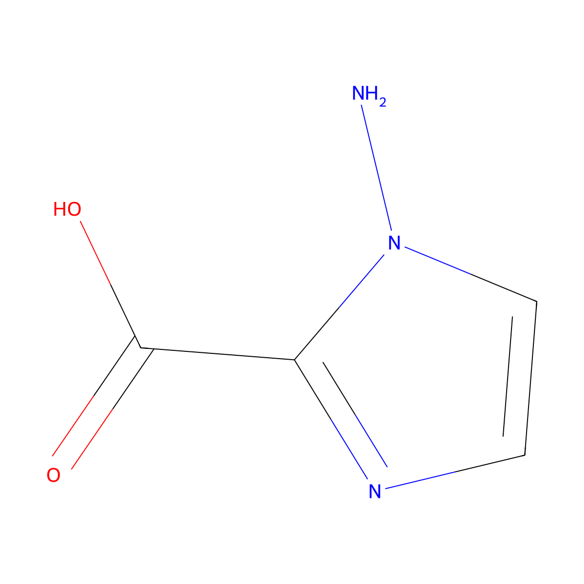 1-amino-1H-imidazole-2-carboxylic acid molecular structure, CAS 1314961-66-4