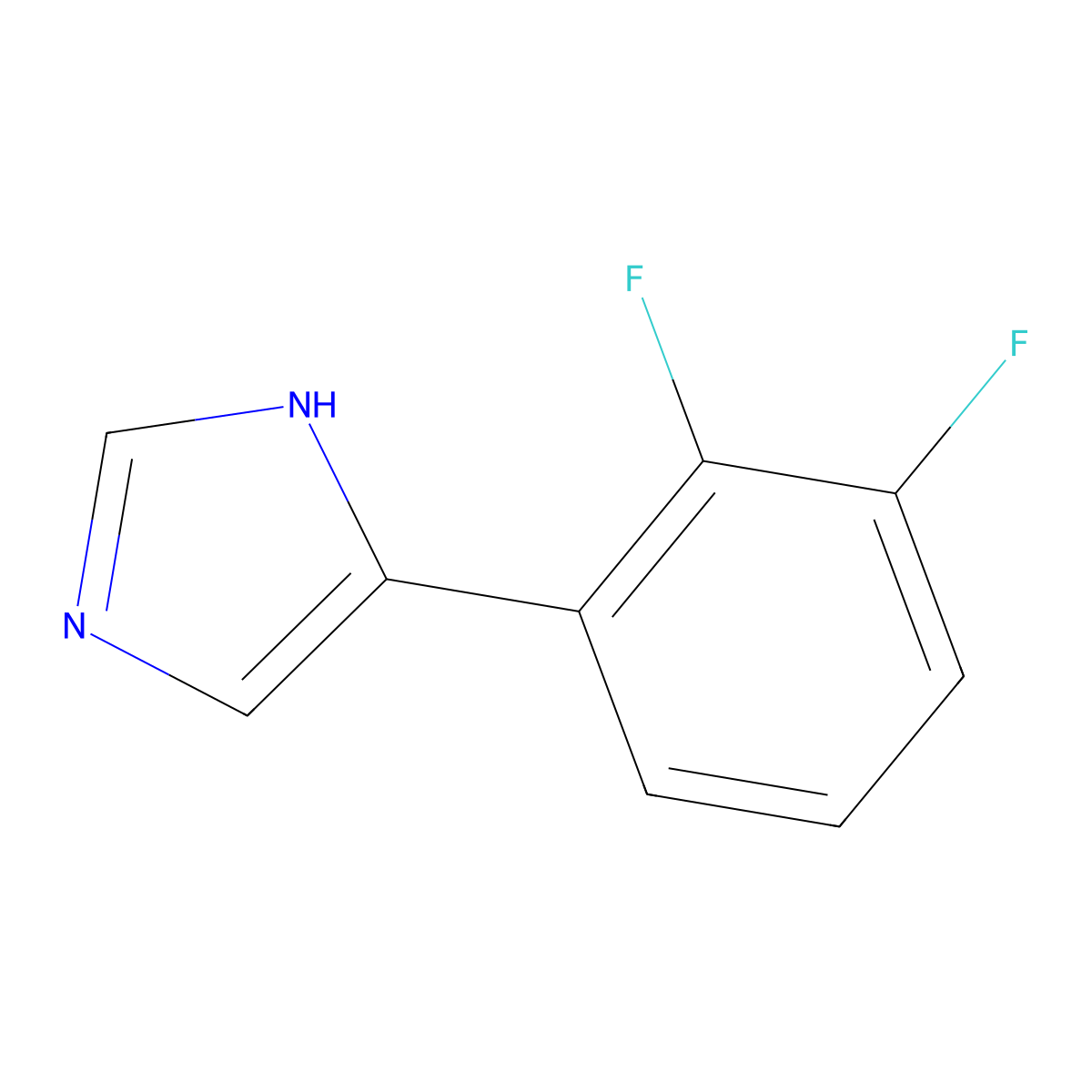 4-(2,3-difluorophenyl)-1H-imidazole molecular structure, CAS 1314961-71-1