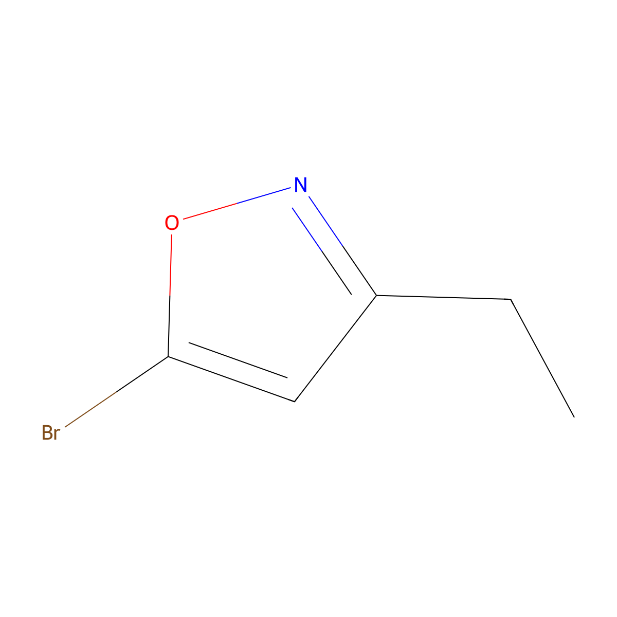 5-Bromo-3-ethyl-1,2-oxazole molecular structure, CAS 1314961-74-4