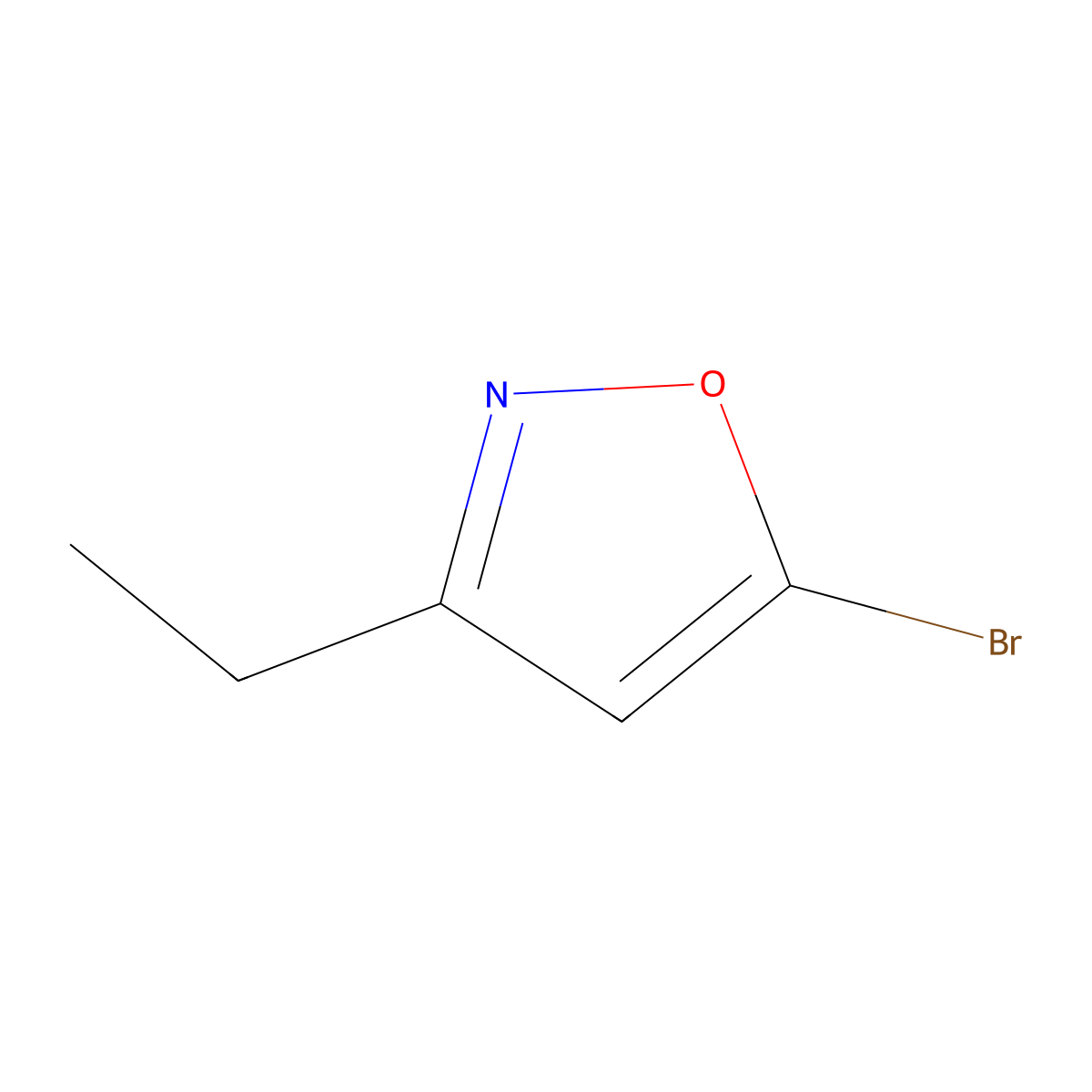 5-Bromo-3-ethyl-1,2-oxazole molecular structure, CAS 1314961-74-4