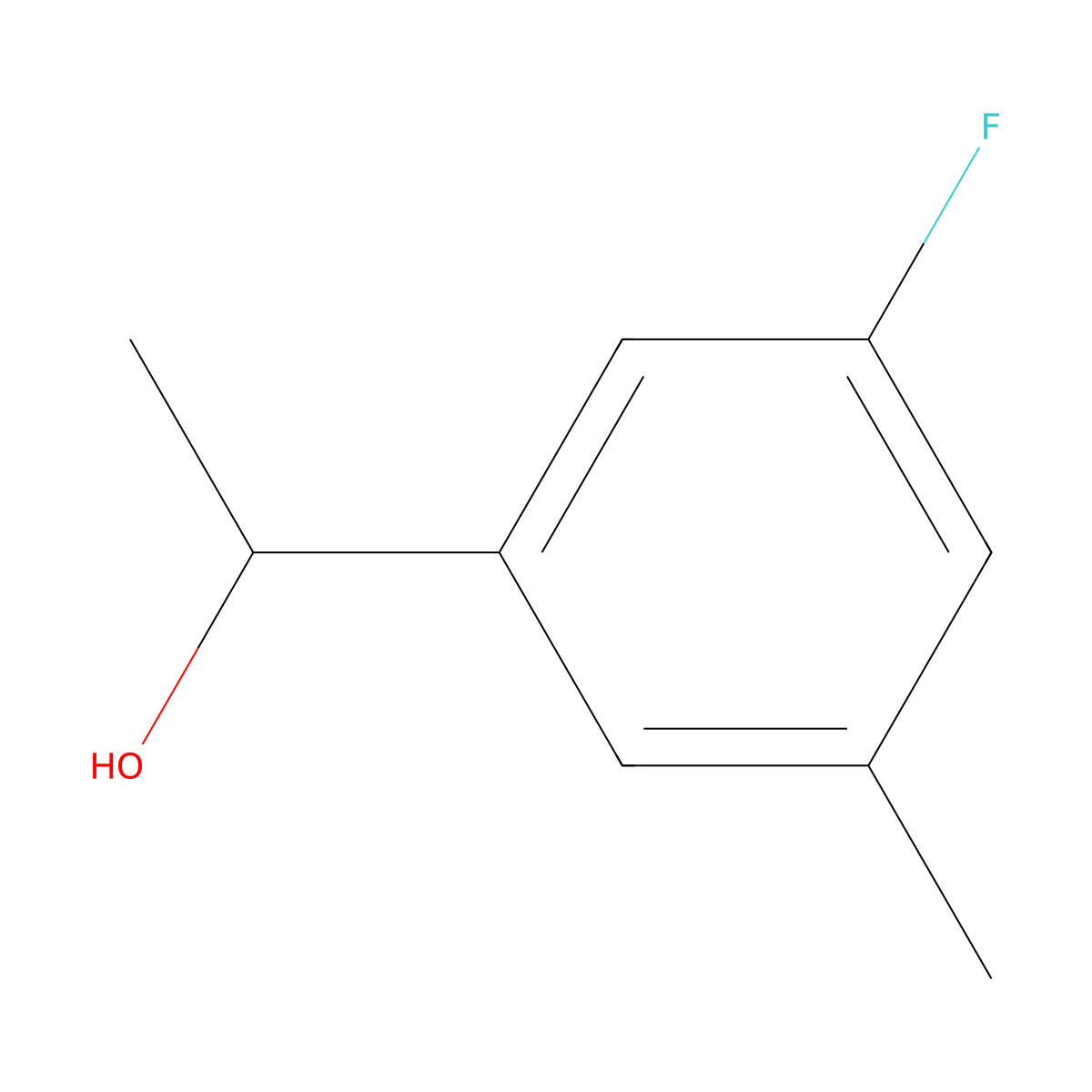 1-(3-Fluoro-5-methylphenyl)ethanol molecular structure, CAS 1314961-78-8