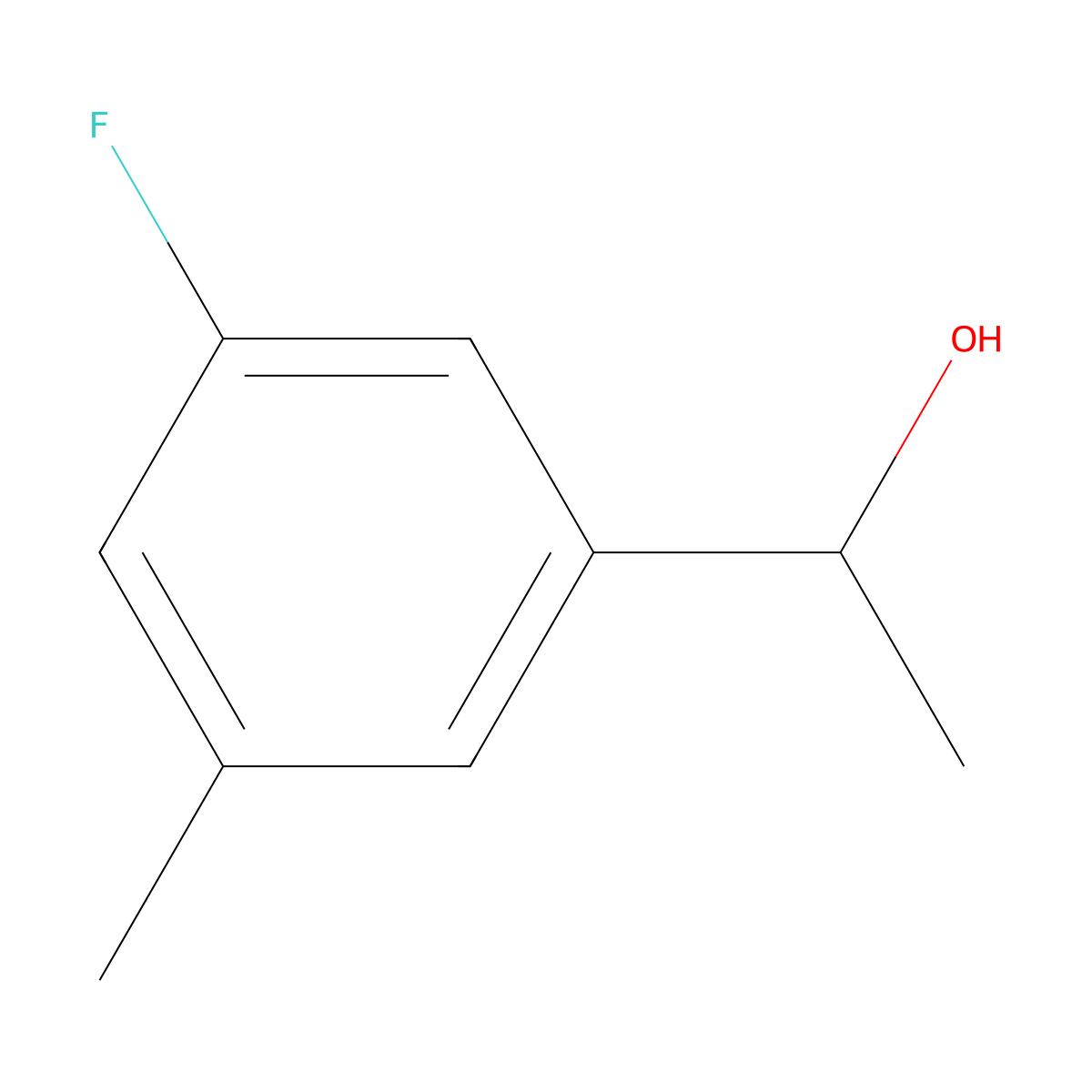 1-(3-Fluoro-5-methylphenyl)ethanol molecular structure, CAS 1314961-78-8