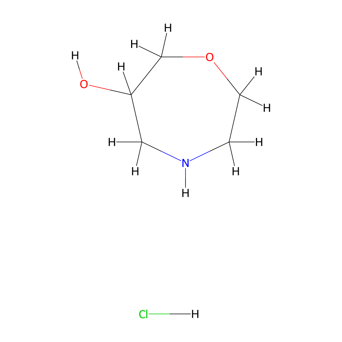 1,4-Oxazepan-6-ol hydrochloride molecular structure, CAS 1314961-82-4