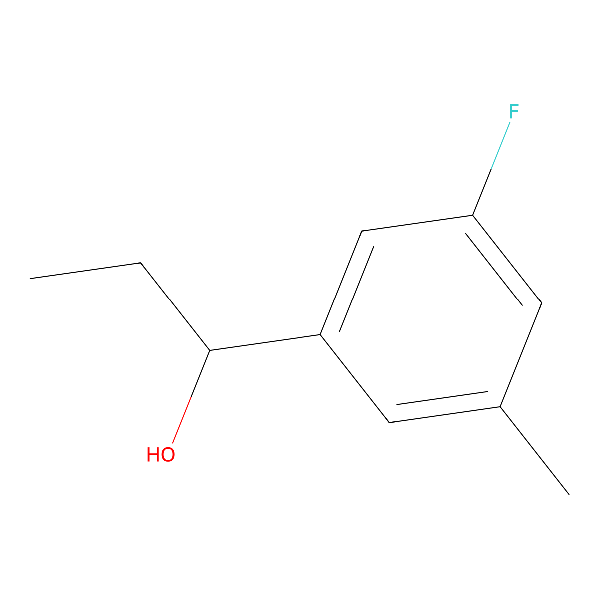 1-(3-Fluoro-5-methylphenyl)-1-propanol molecular structure, CAS 1314961-91-5