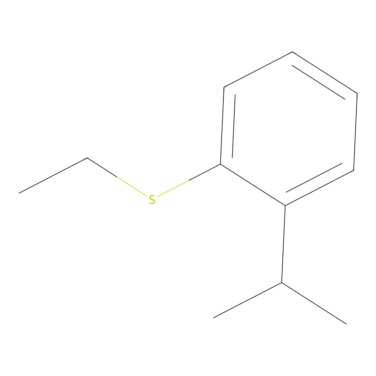 Ethyl(2-isopropylphenyl)sulfane molecular structure, CAS 1314963-56-8