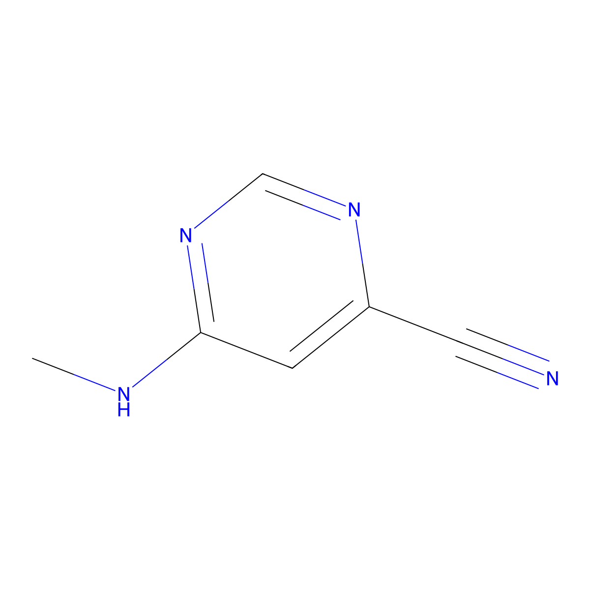 6-(Methylamino)pyrimidine-4-carbonitrile molecular structure, CAS 1314964-26-5