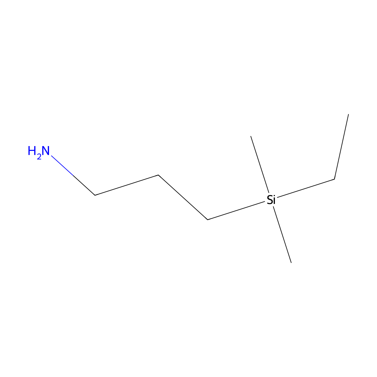(3-Aminopropyl)(ethyl)dimethylsilane molecular structure, CAS 1314964-40-3