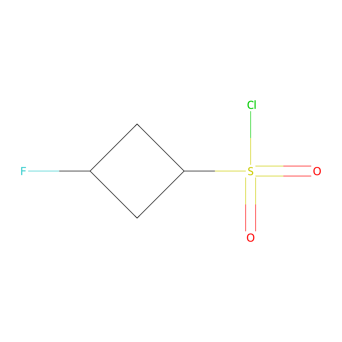 3-Fluorocyclobutane-1-sulfonyl chloride molecular structure, CAS 1314964-82-3