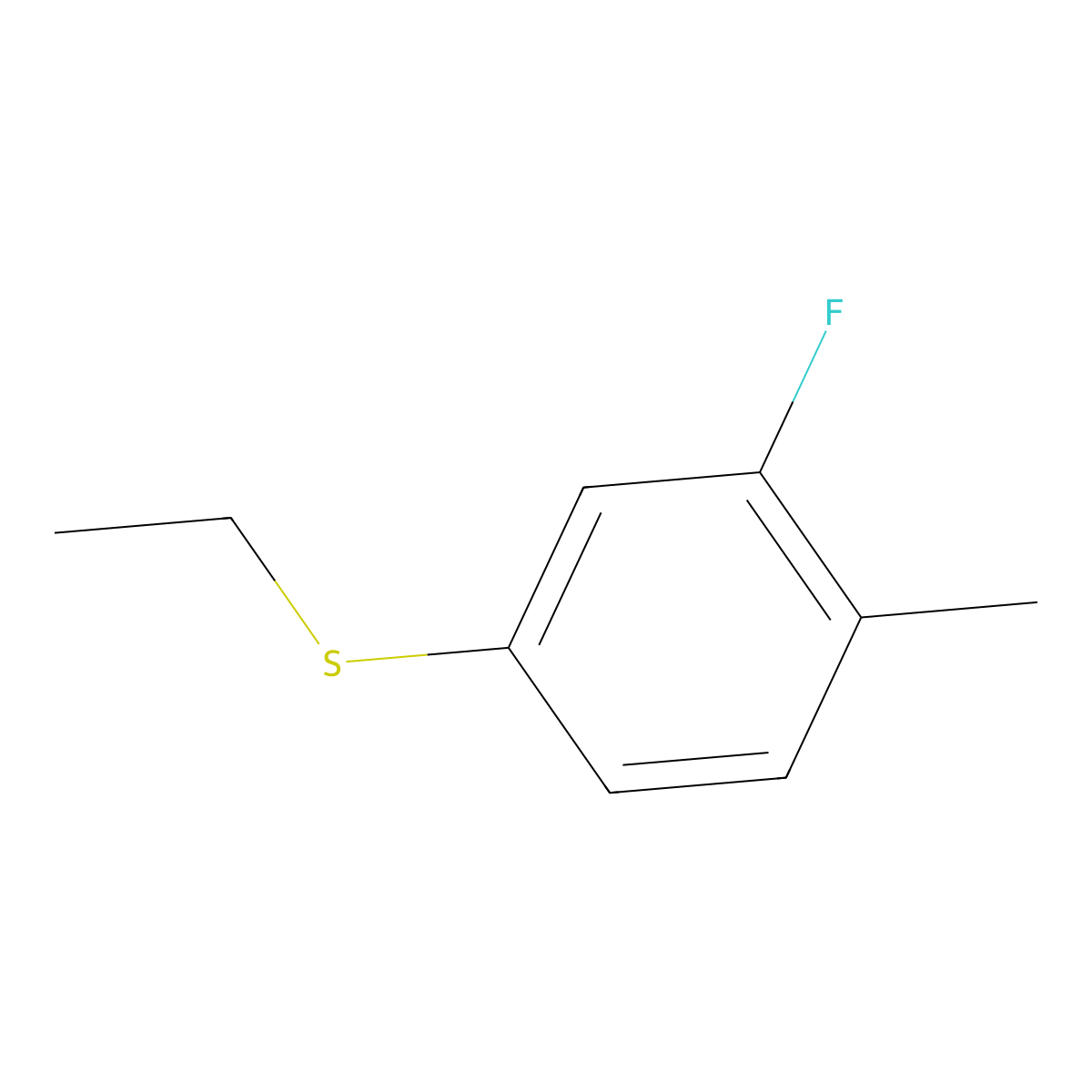 Ethyl 3-fluoro-4-methylphenyl sulfide molecular structure, CAS 1314964-95-8
