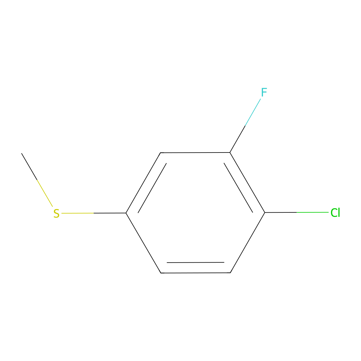 4-Chloro-3-fluorophenyl methyl sulfide molecular structure, CAS 1314964-99-2