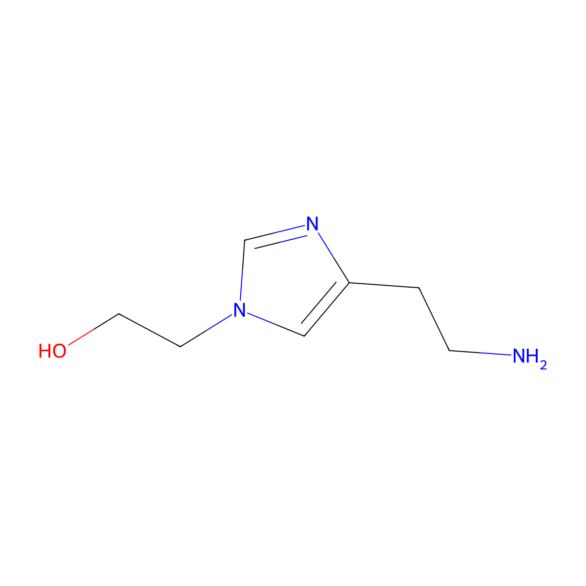 2-(4-(2-Aminoethyl)-1H-imidazol-1-yl)ethanol molecular structure, CAS 1314965-12-2