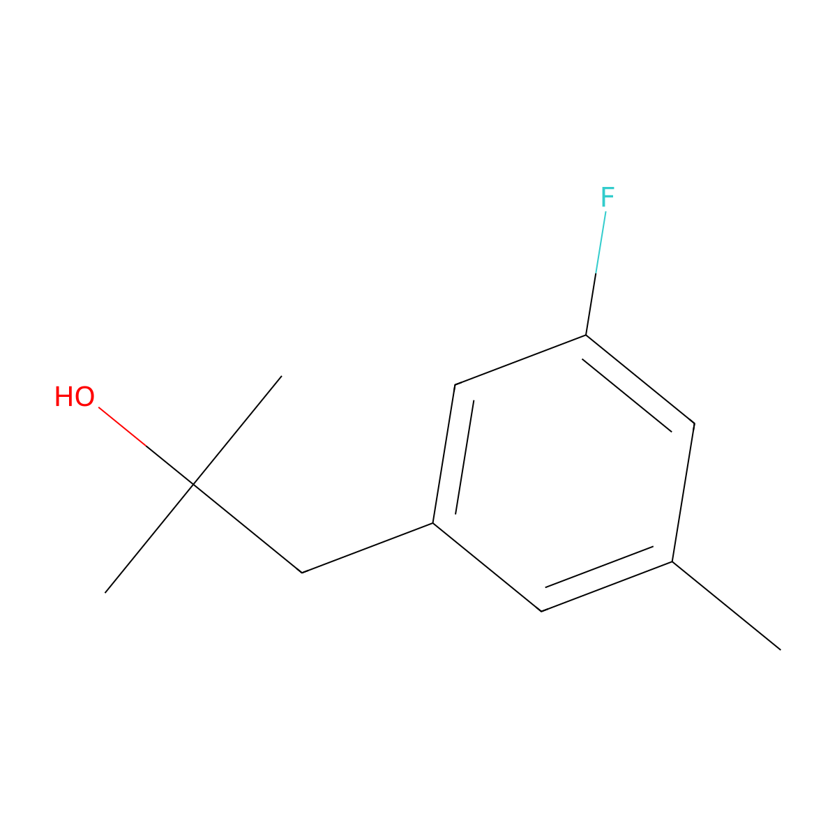 1-(3-Fluoro-5-methylphenyl)-2-methylpropan-2-ol molecular structure, CAS 1314965-76-8