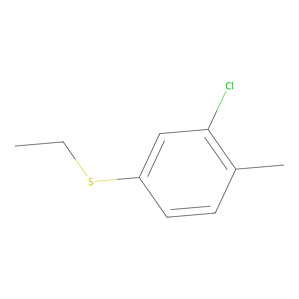 3-Chloro-4-methylphenyl ethyl sulfide molecular structure, CAS 1314966-30-7