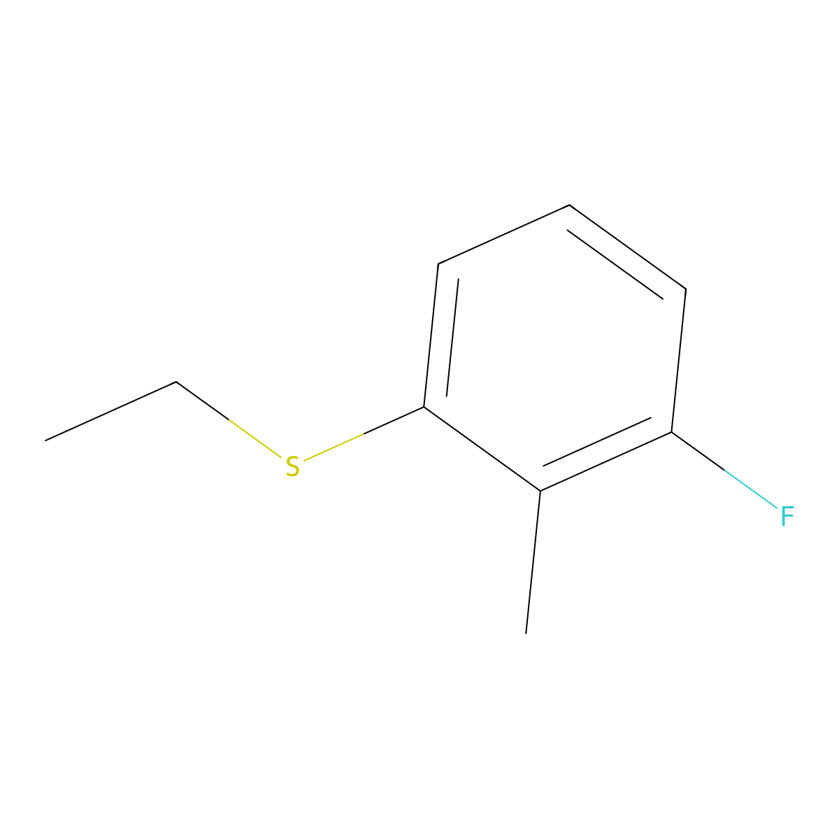 Ethyl 3-fluoro-2-methylphenyl sulfide molecular structure, CAS 1314966-38-5