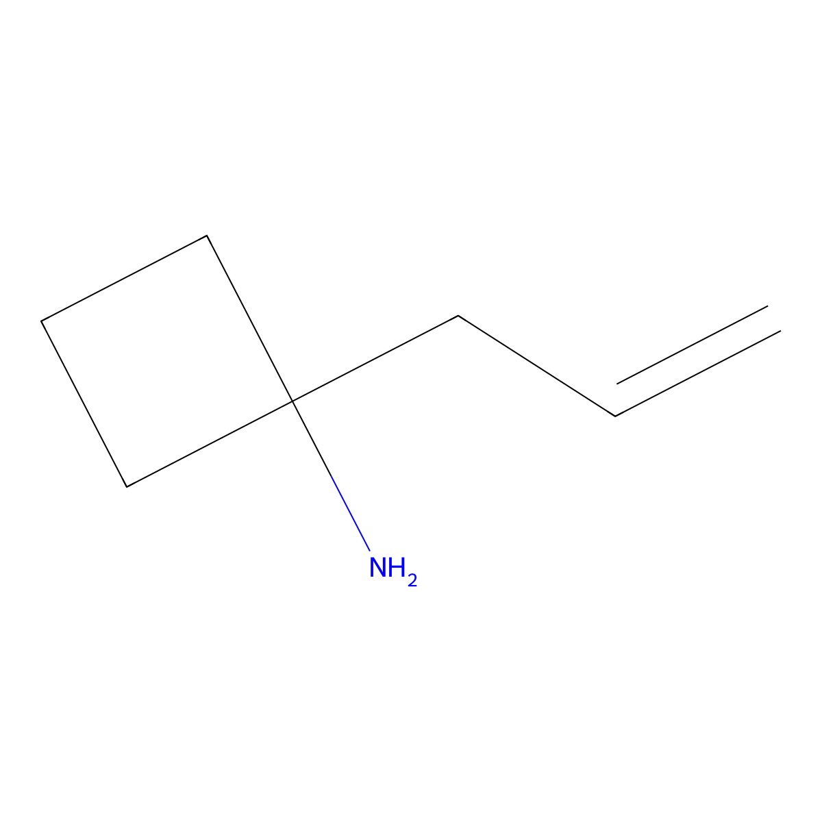 1-(Prop-2-en-1-yl)cyclobutan-1-amine molecular structure, CAS 1314966-41-0