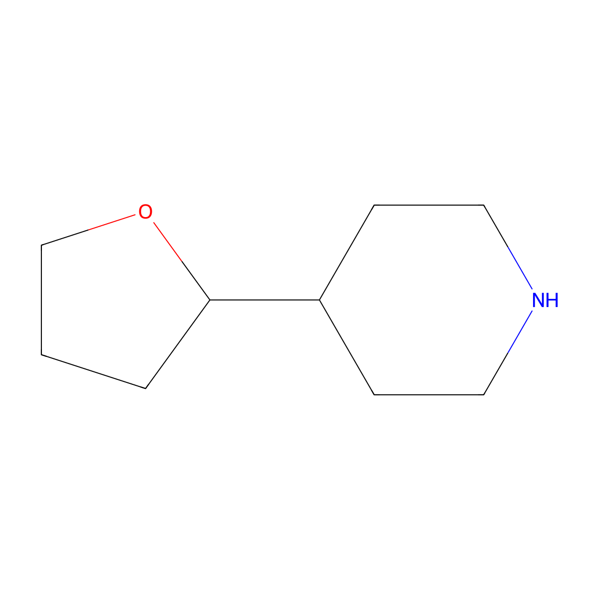4-(Tetrahydro-2-furanyl)piperidine molecular structure, CAS 1314966-66-9