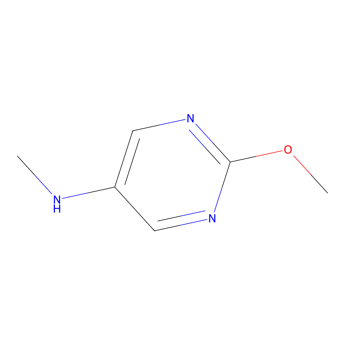 2-methoxy-N-methylpyrimidin-5-amine molecular structure, CAS 1314968-29-0