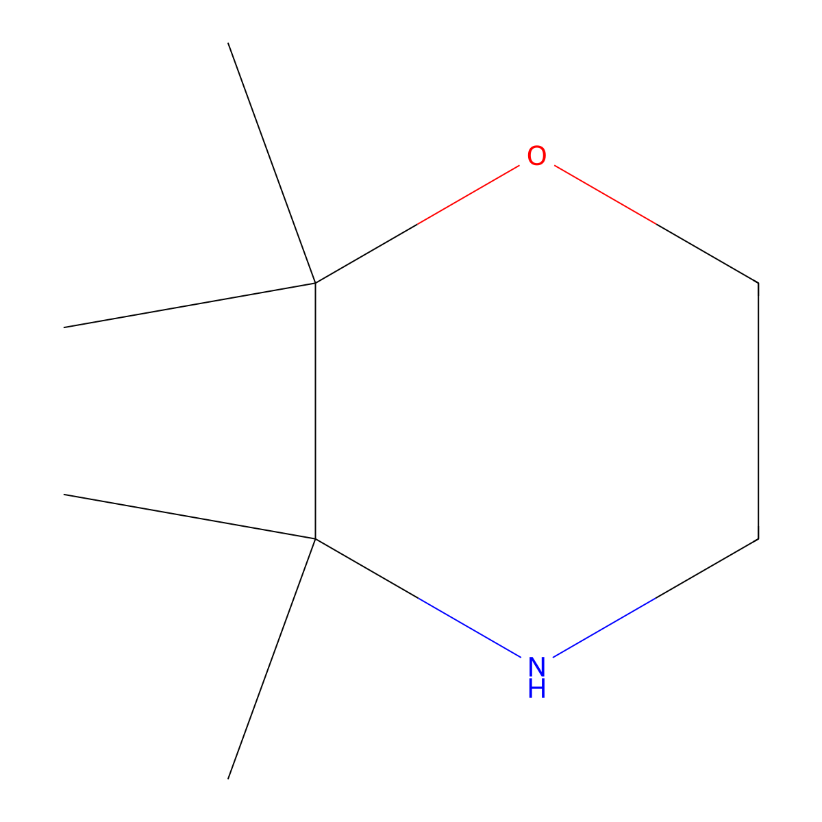 2,2,3,3-Tetramethylmorpholine molecular structure, CAS 1314968-65-4