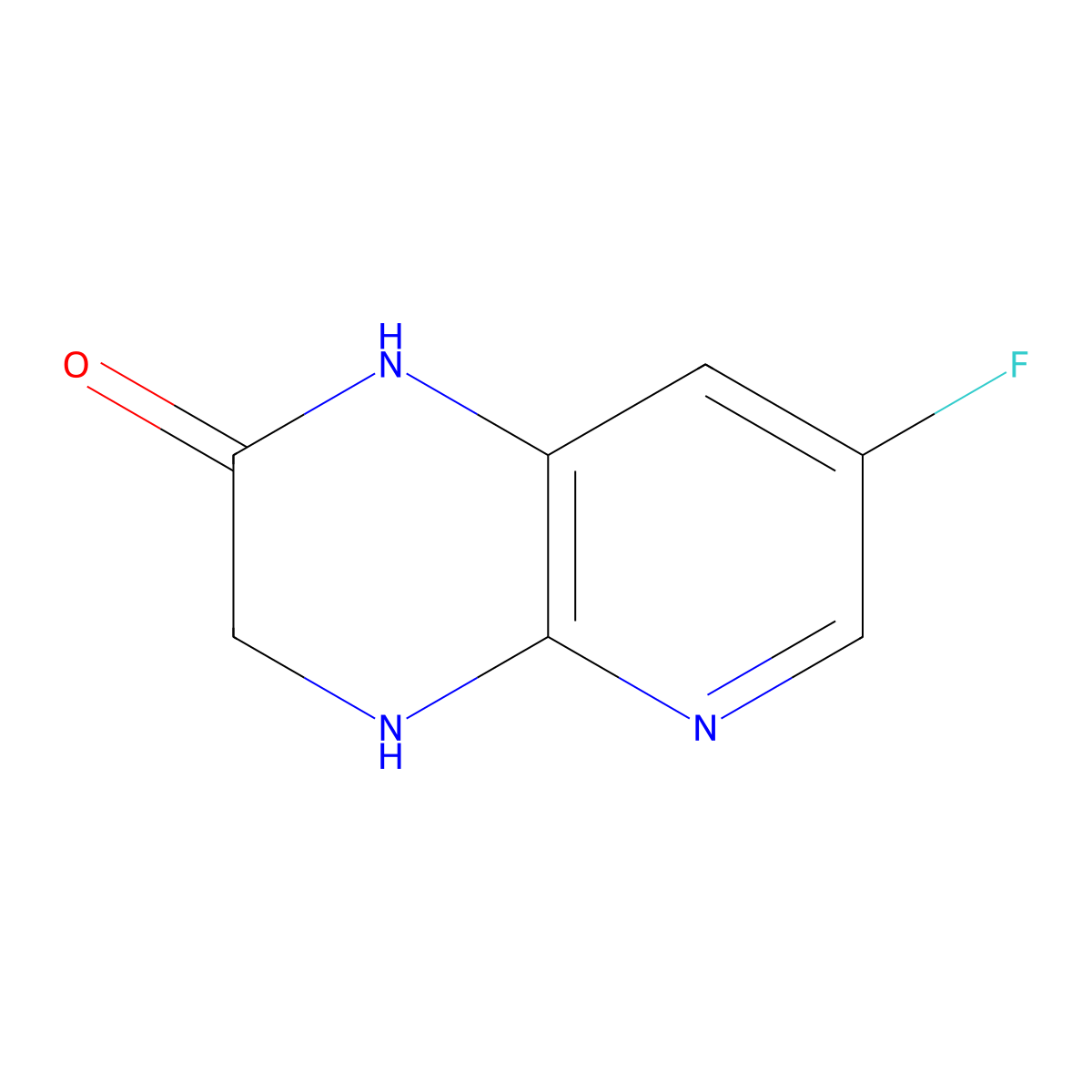 7-fluoro-3,4-dihydropyrido[2,3-b]pyrazin-2(1H)-one molecular structure, CAS 1314968-89-2
