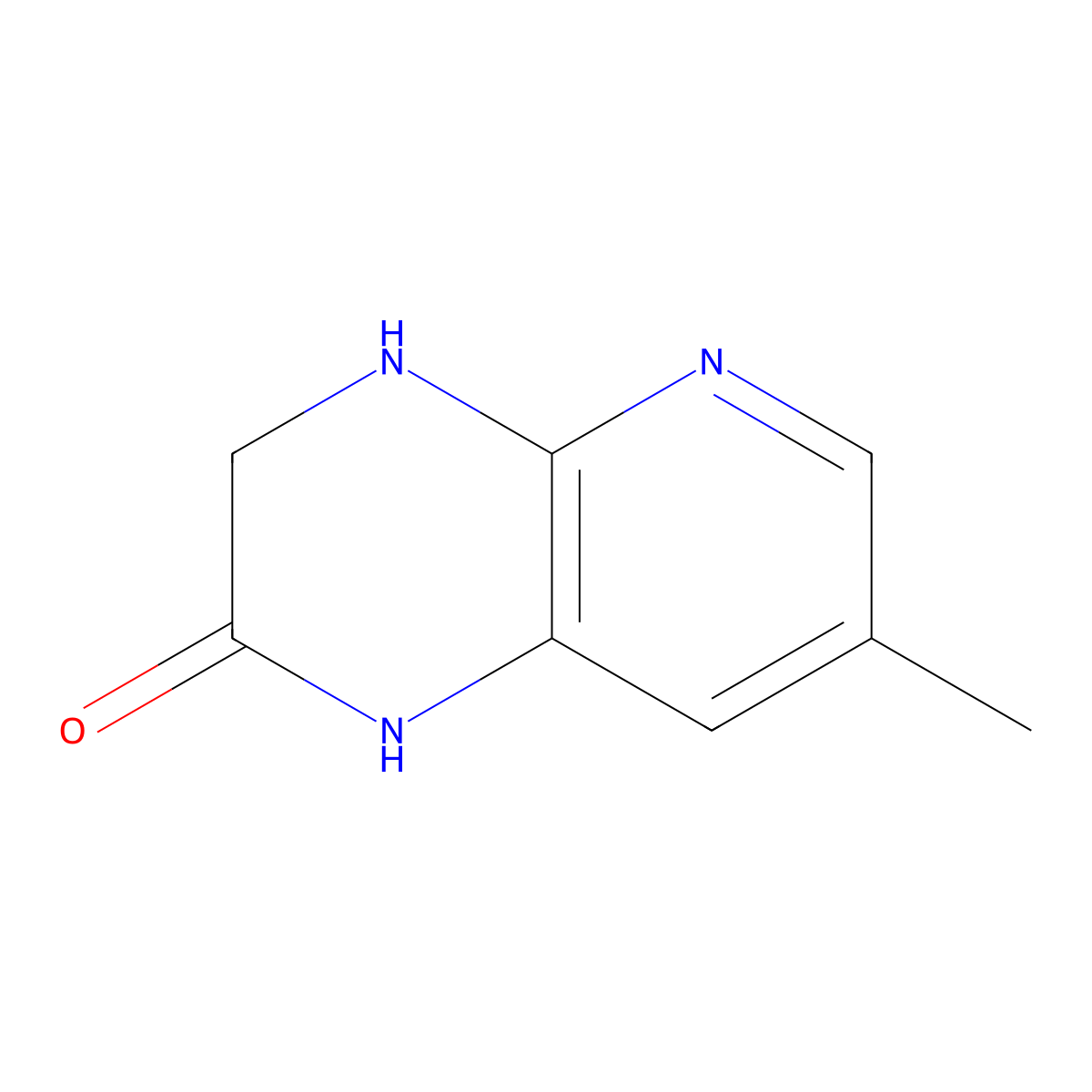 7-methyl-1H,2H,3H,4H-pyrido[2,3-b]pyrazin-2-one molecular structure, CAS 1314968-98-3