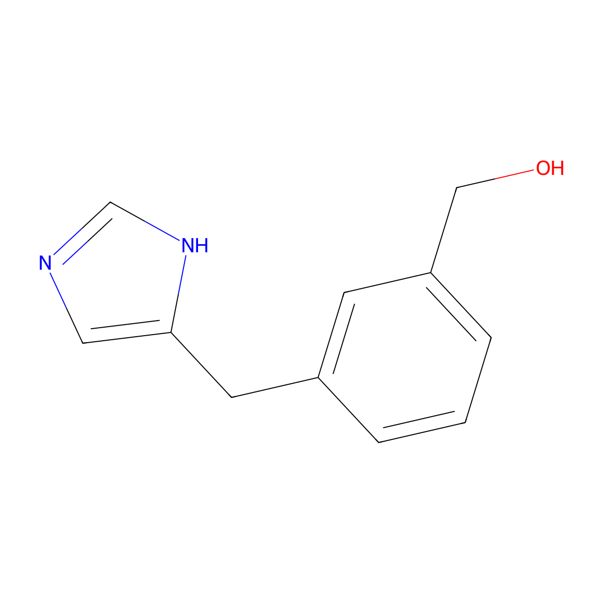 {3-[(1H-imidazol-4-yl)methyl]phenyl}methanol molecular structure, CAS 1314969-11-3