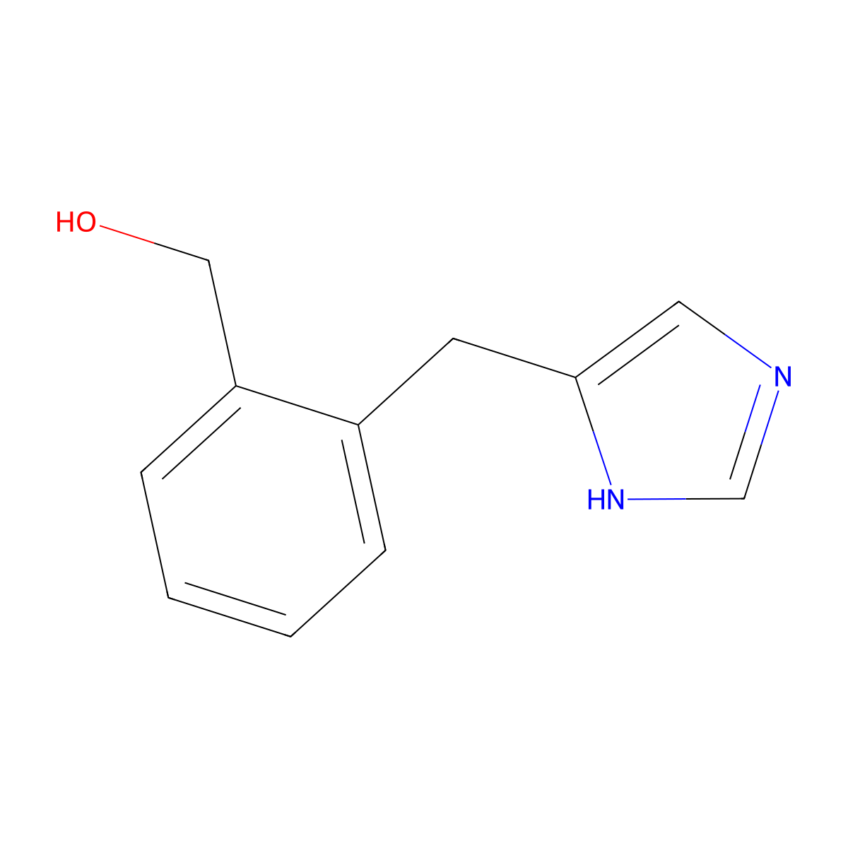 {2-[(1H-imidazol-4-yl)methyl]phenyl}methanol molecular structure, CAS 1314969-20-4