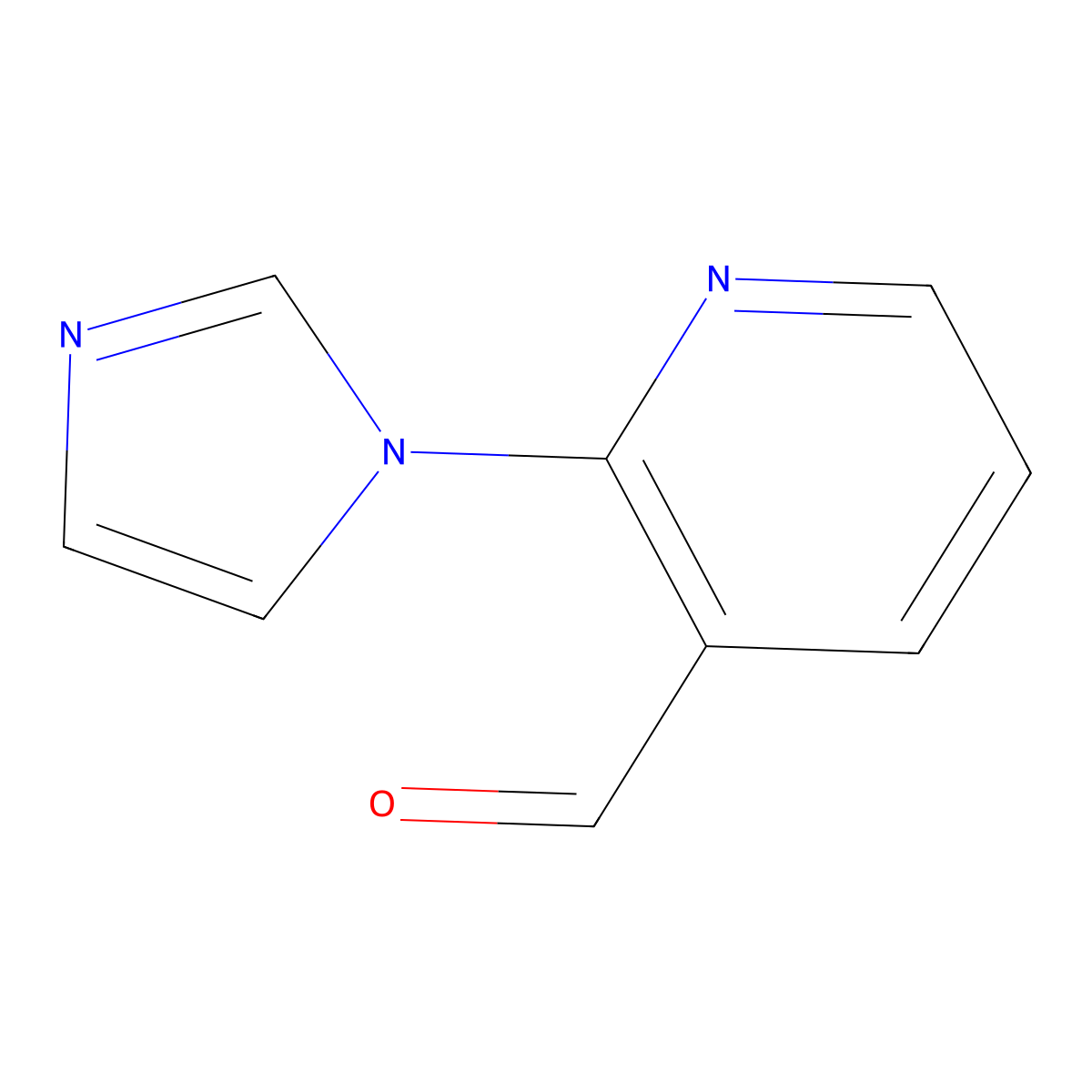 2-(1H-imidazol-1-yl)nicotinaldehyde molecular structure, CAS 1314969-27-1