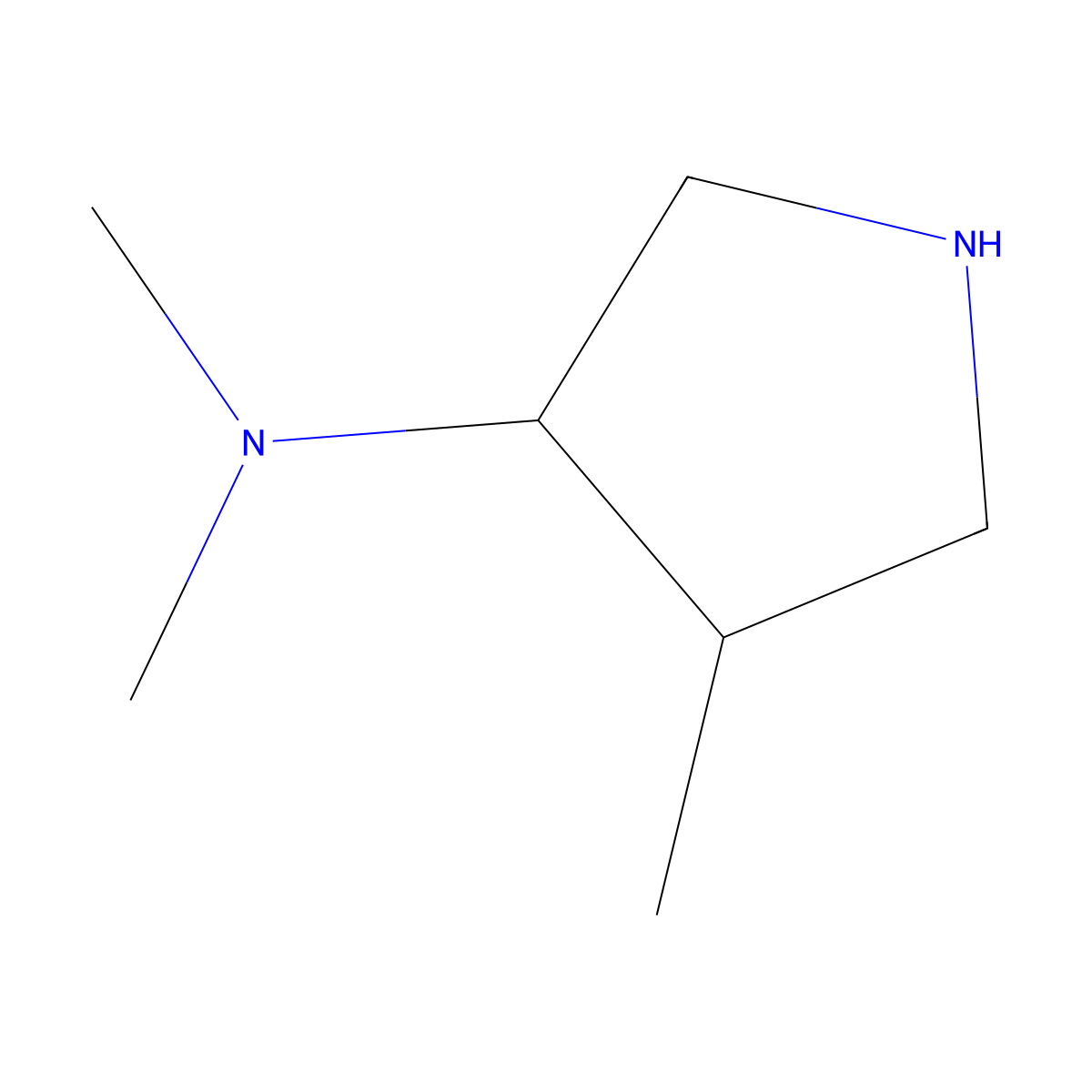 N,N,4-trimethylpyrrolidin-3-amine molecular structure, CAS 1314969-36-2