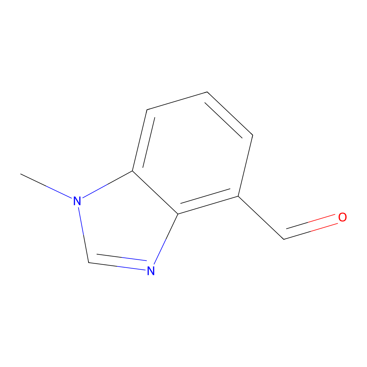 1-methyl-1H-1,3-benzodiazole-4-carbaldehyde molecular structure, CAS 1314969-59-9