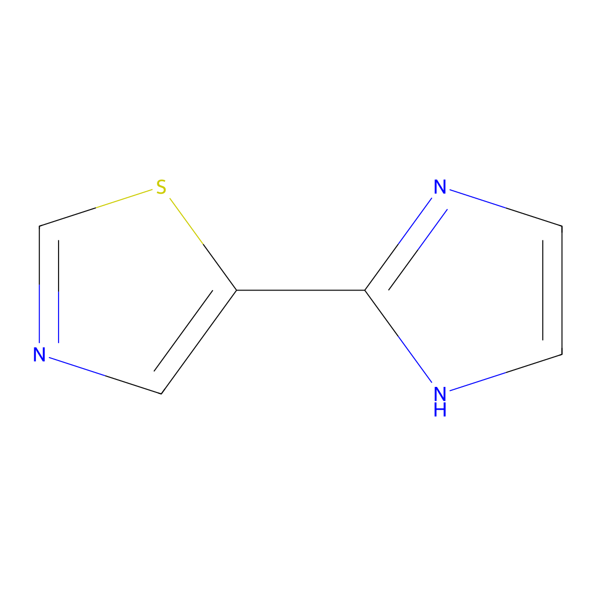 5-(1H-imidazol-2-yl)-1,3-thiazole molecular structure, CAS 1314969-76-0