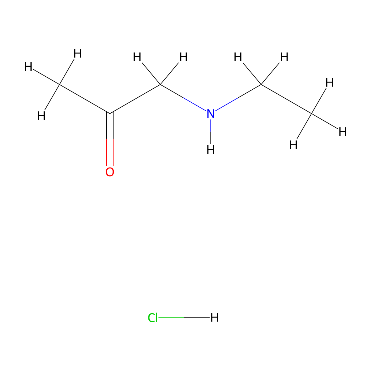 1-(Ethylamino)propan-2-one hydrochloride molecular structure, CAS 1314969-78-2