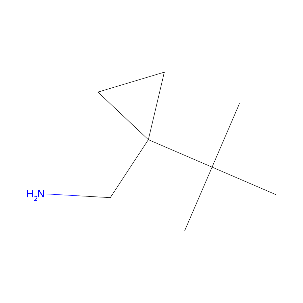 1-(1-Tert-butylcyclopropyl)methanamine molecular structure, CAS 1314970-71-2