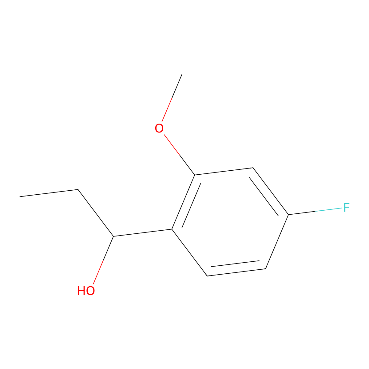 1-(4-Fluoro-2-methoxyphenyl)-1-propanol molecular structure, CAS 1314970-76-7
