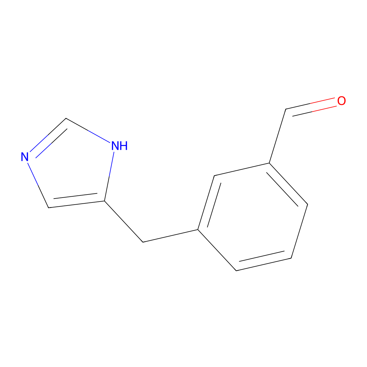 3-[(1H-Imidazol-4-yl)methyl]benzaldehyde molecular structure, CAS 1314970-86-9