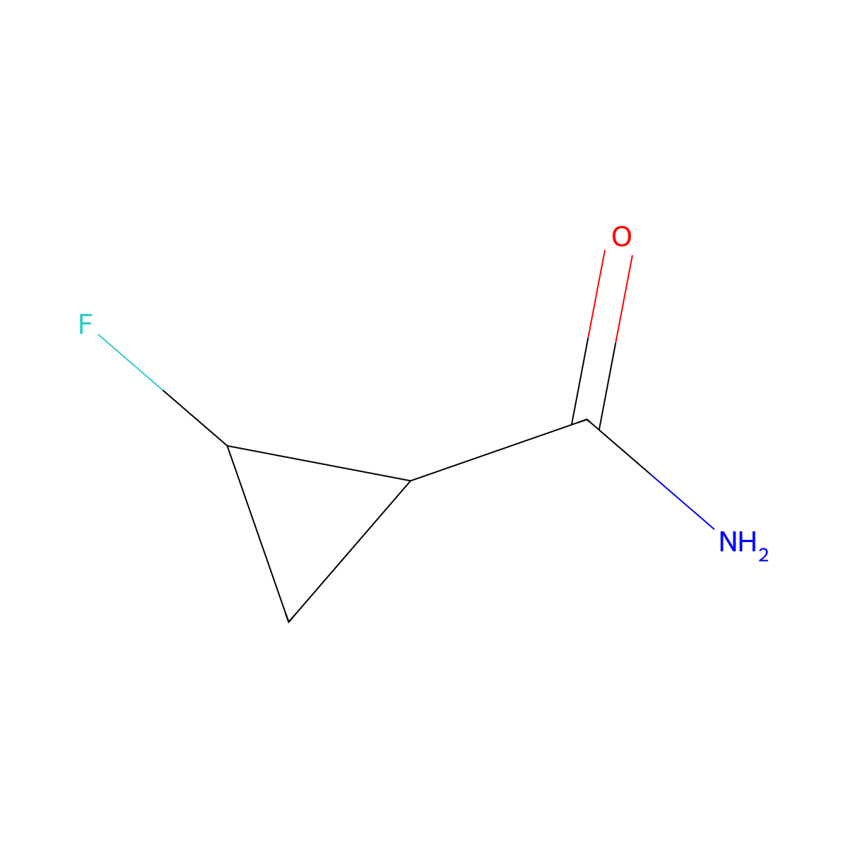 2-Fluorocyclopropane-1-carboxamide molecular structure, CAS 1314972-11-6