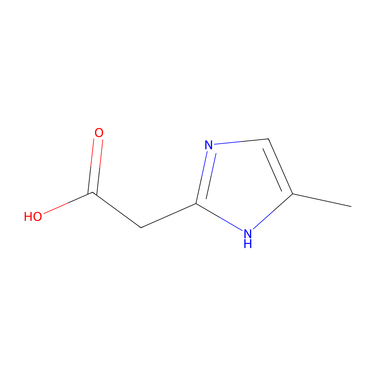 2-(4-methyl-1H-imidazol-2-yl)acetic acid molecular structure, CAS 1314972-34-3