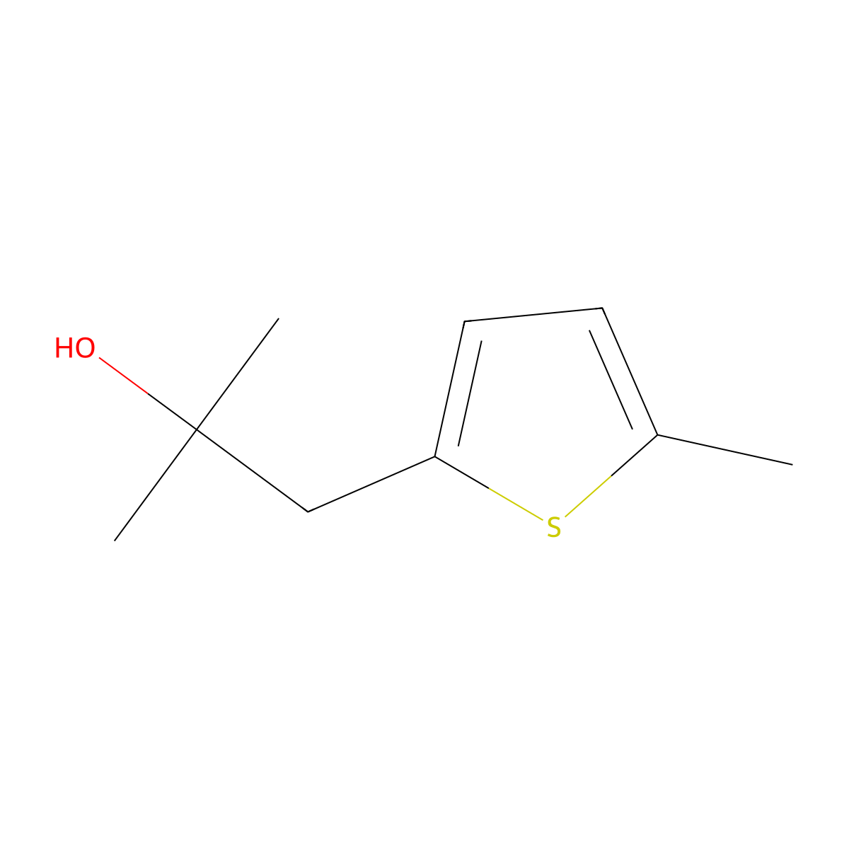 1-(5-Methyl-2-thienyl)-2-methyl-2-propanol molecular structure, CAS 1314972-40-1