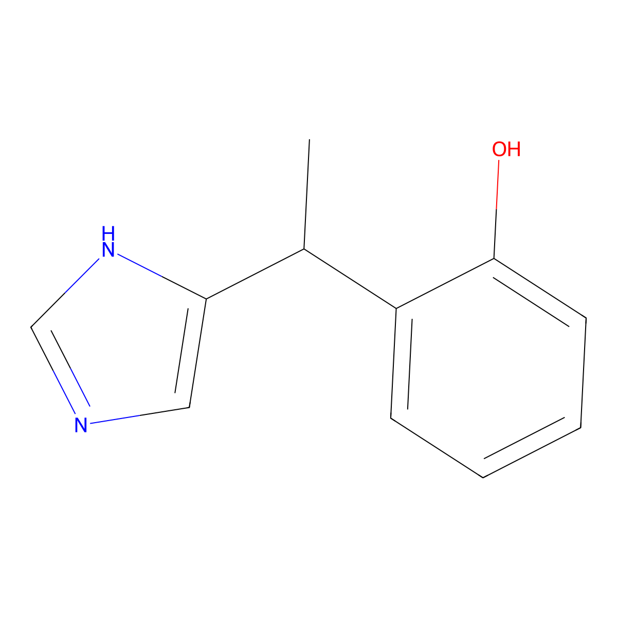 2-[1-(1H-imidazol-4-yl)ethyl]phenol molecular structure, CAS 1314972-49-0