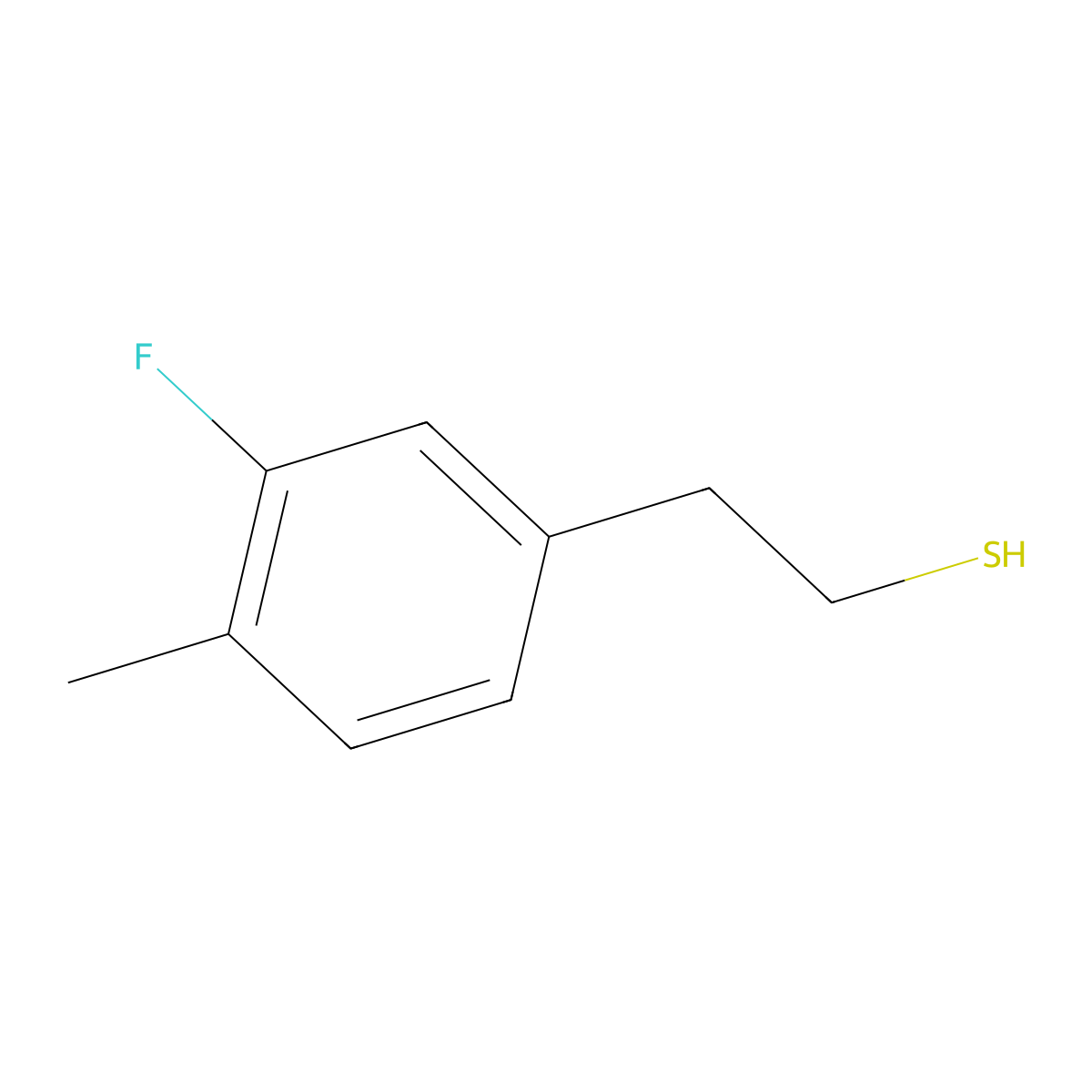 2-(3-Fluoro-4-methylphenyl)ethanethiol molecular structure, CAS 1314972-57-0