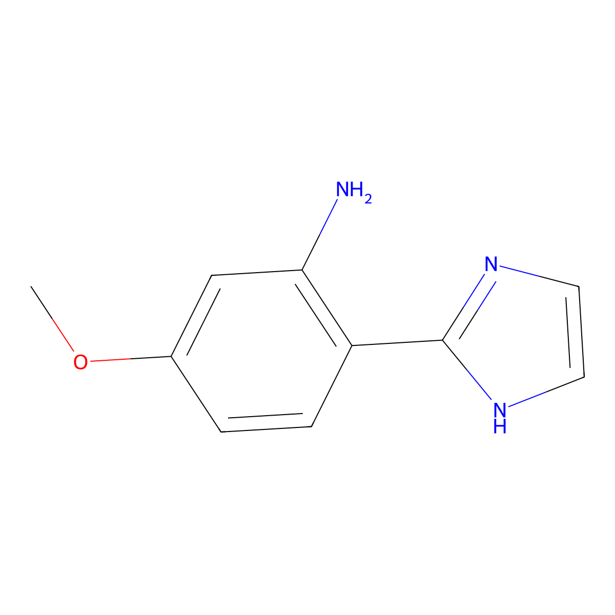 2-(1H-imidazol-2-yl)-5-methoxyaniline molecular structure, CAS 1314972-88-7