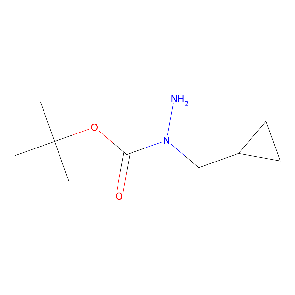 N-(cyclopropylmethyl)(tert-butoxy)carbohydrazide molecular structure, CAS 1314973-05-1