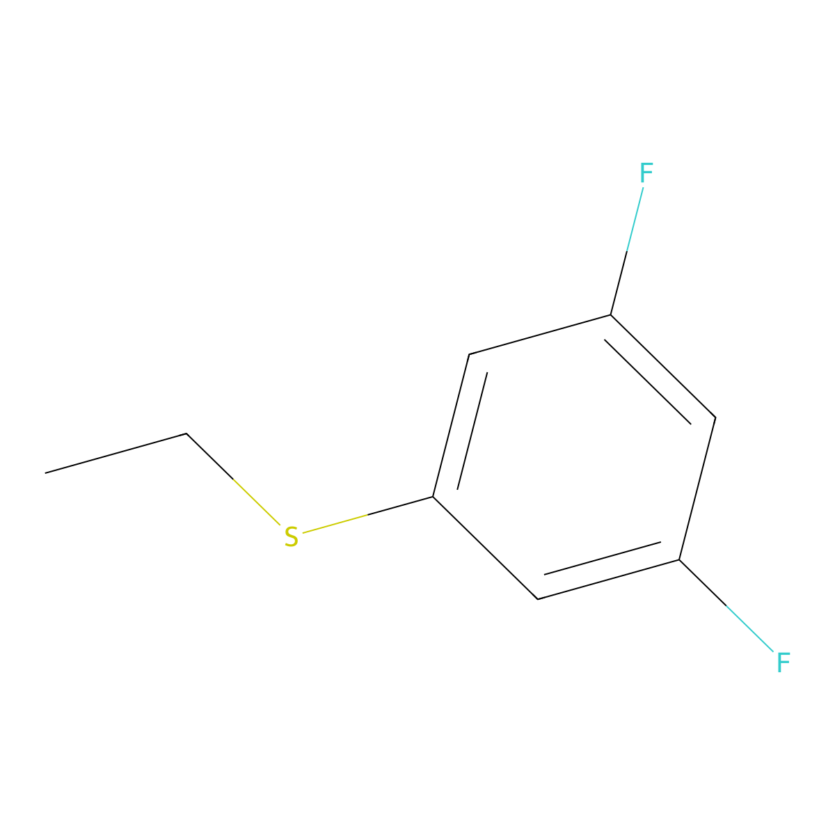 3,5-Difluorophenyl ethyl sulfide molecular structure, CAS 1314973-19-7